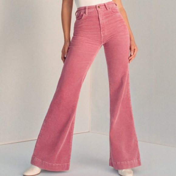 Nwt Rollas Eastcoast Flare Cords Rose 